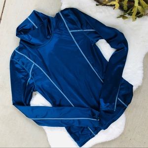 Free People Blue Long Sleeve Activewear Top
